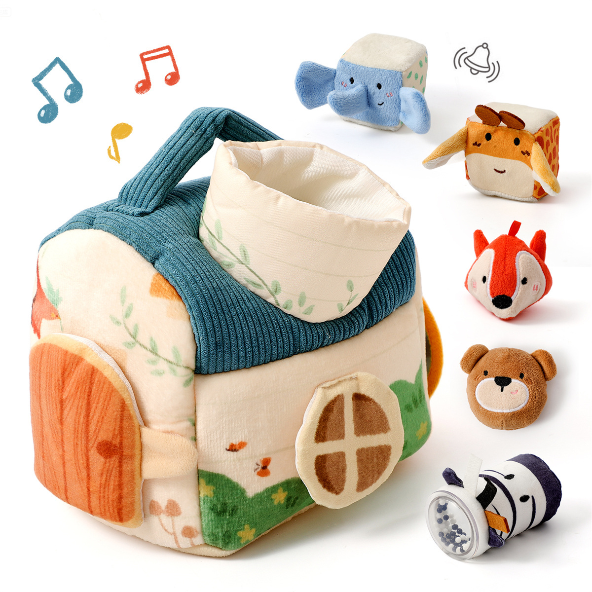 PQT2435 Cotton Animal Montessori Educational Toys Baby Sensory 2