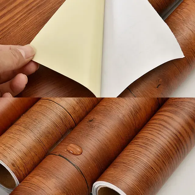 Wood Grain Contact Paper for Kitchen Cabinets 4