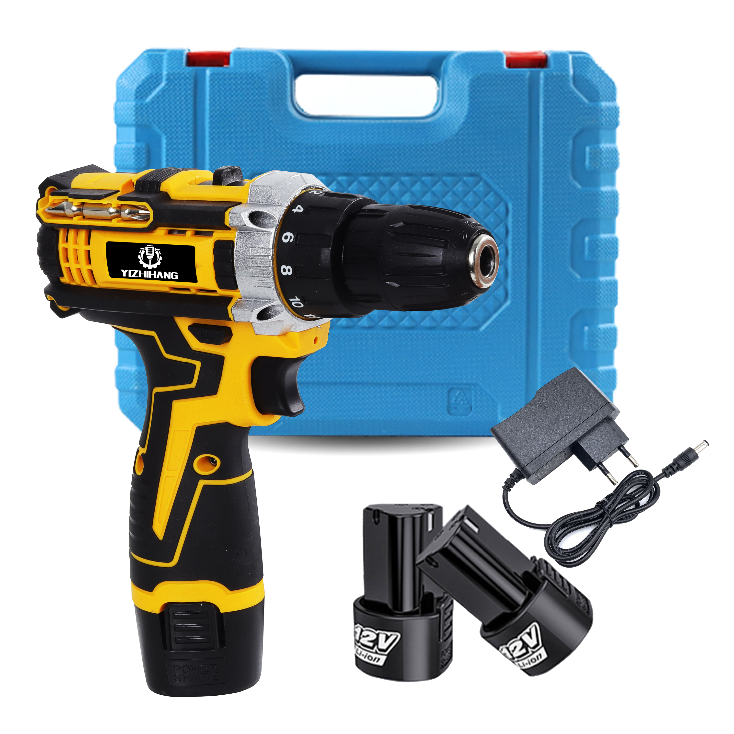 Multifunction Lithium Electric Cordless Power Drills Portable Rechargeable 2