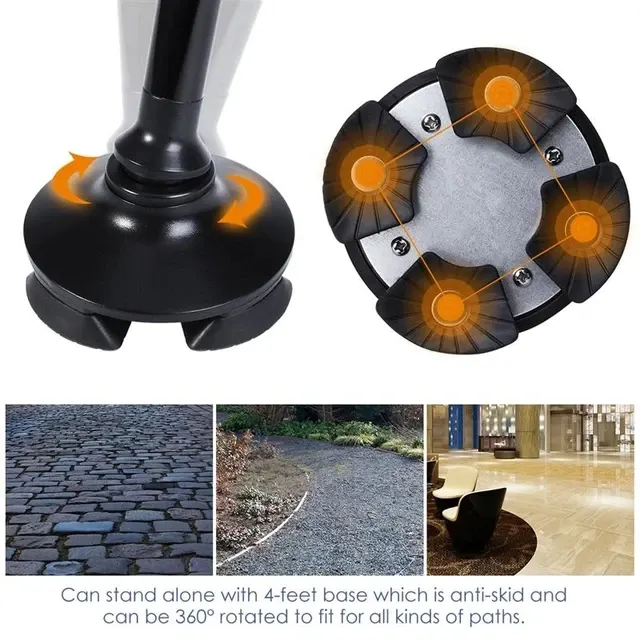Folding Telescopic LED Cane with Alarm 4