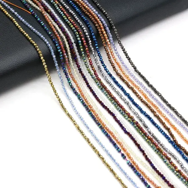 Faceted Natural Stone Beads, Mixed Colors 2