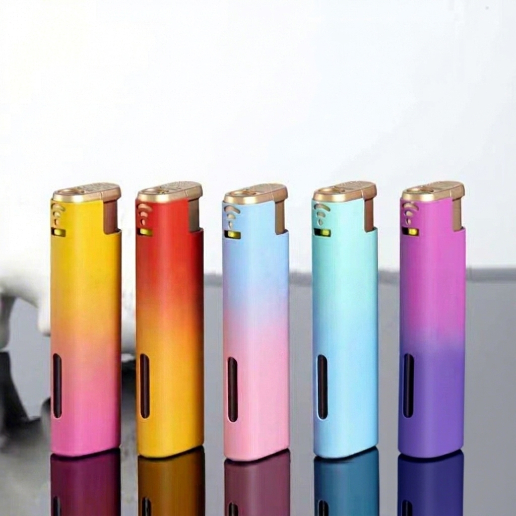 Design Metal Gas Lighter Blue Flame Windproof Feuerzeug 4