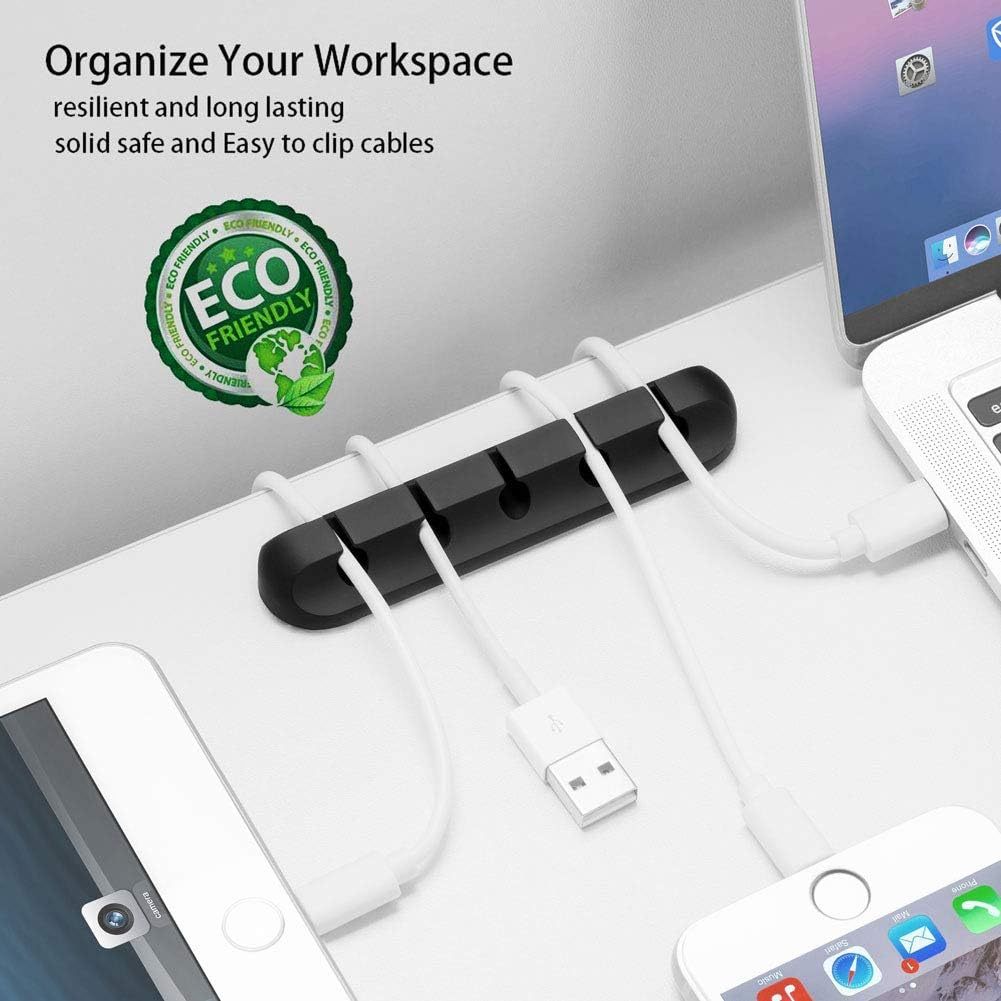 Silicone Desk Clip Set Multipurpose Data Tie Management 4