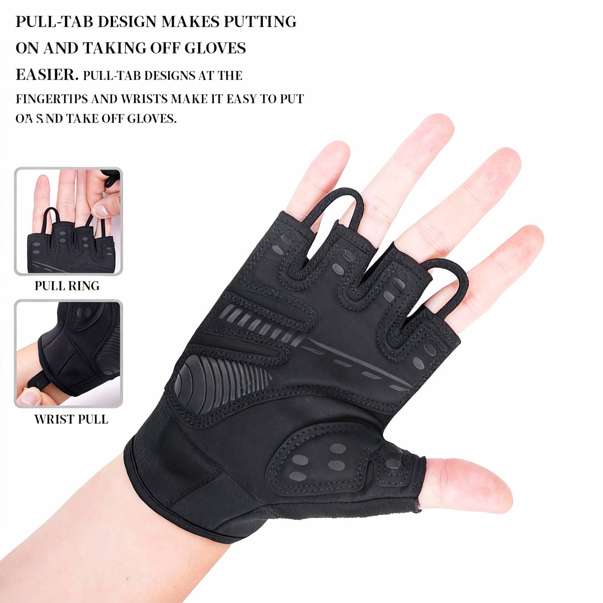 Breathable Non-Slip Lightweight Half Finger Sports Gloves Wrist 2