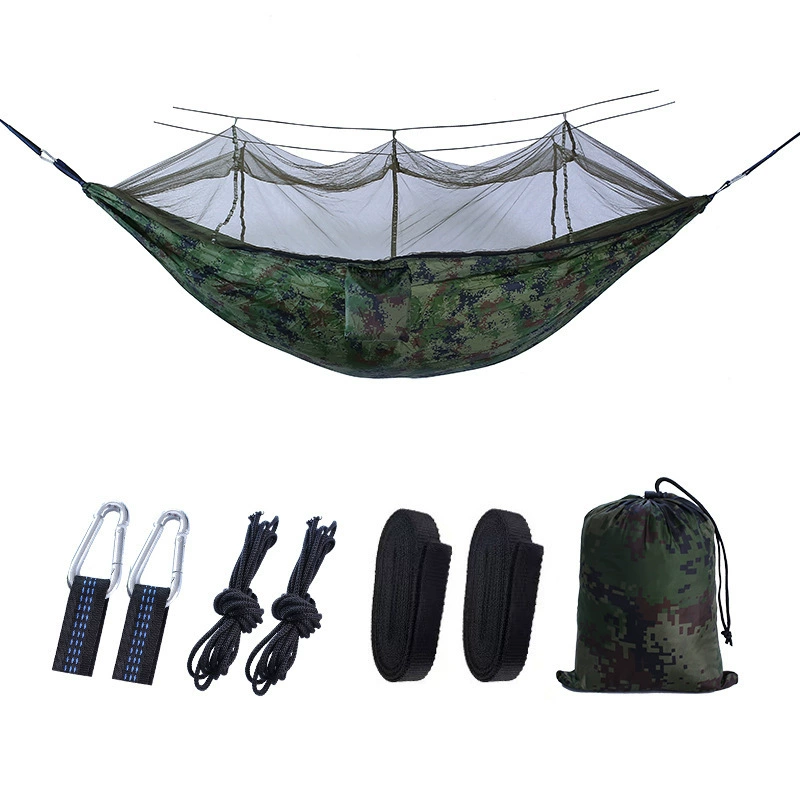 Camouflage Nylon Hammock with Mosquito Net