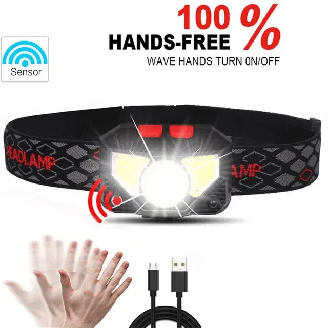 Waterproof USB Headlamp with Motion Sensor 3