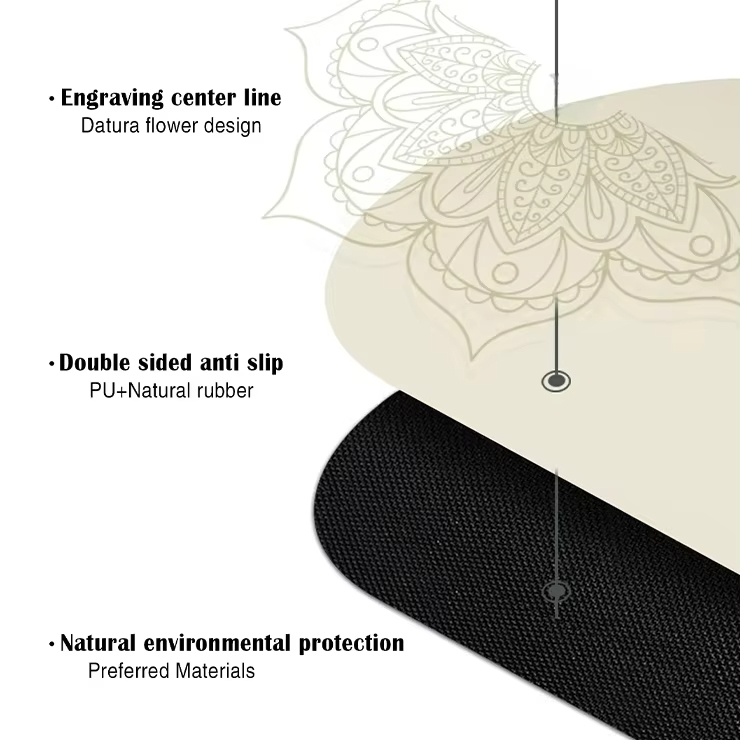 Bulk Yoga Mat Set 4.5mm Non-Slip Pu With 3