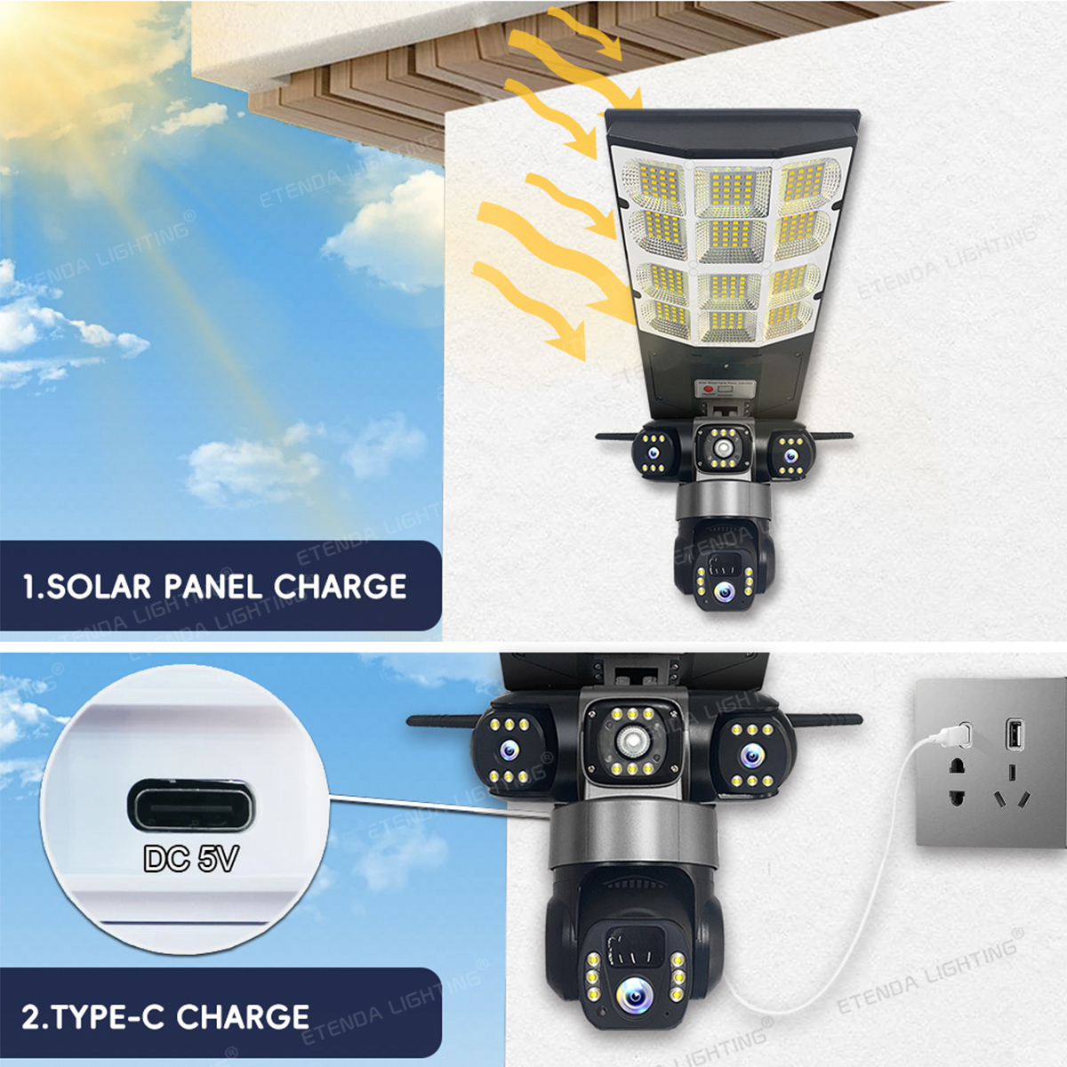 Solar LED Outdoor Camera with Motion Sensor 3