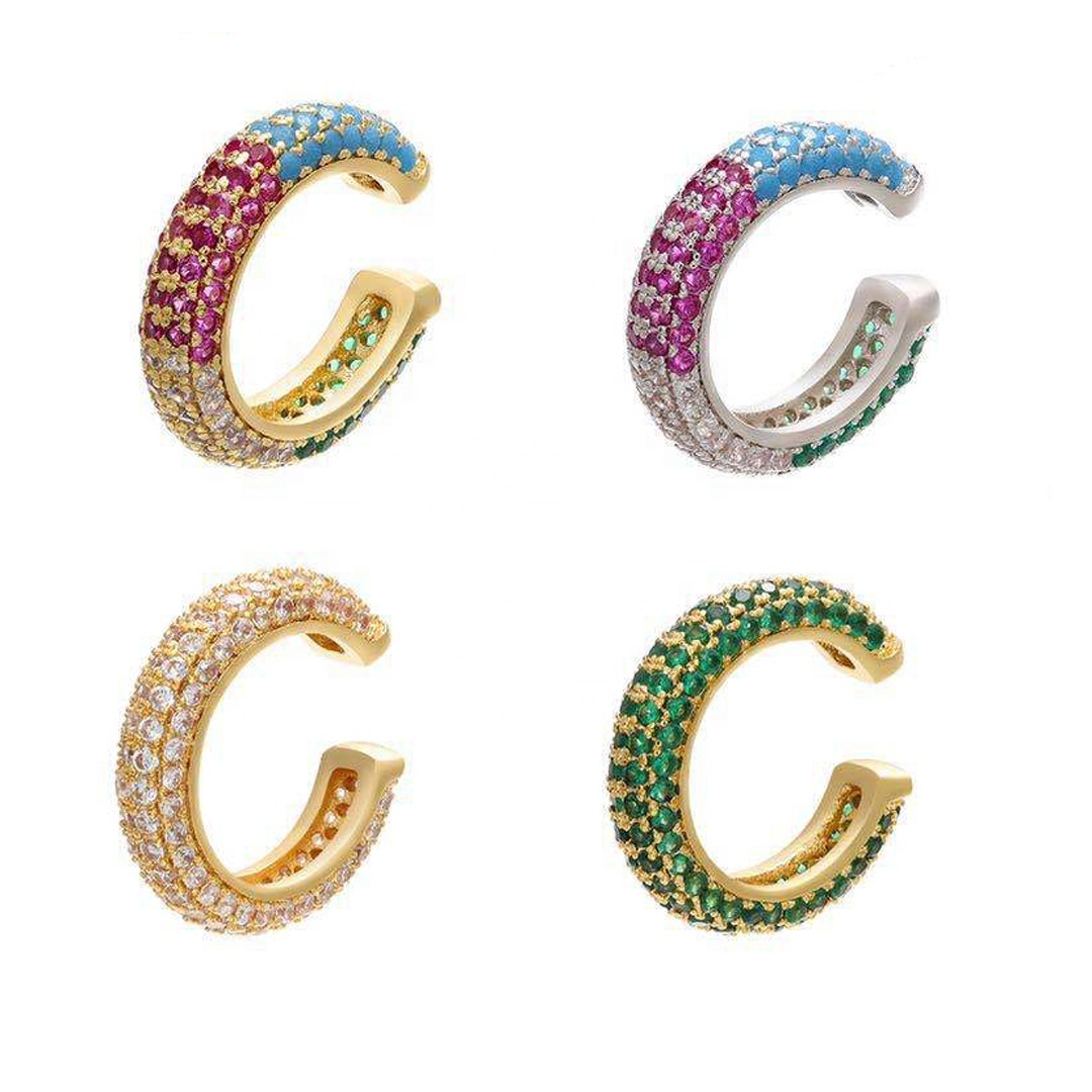 Bunte Ohrklemme ohne Piercing für Damen