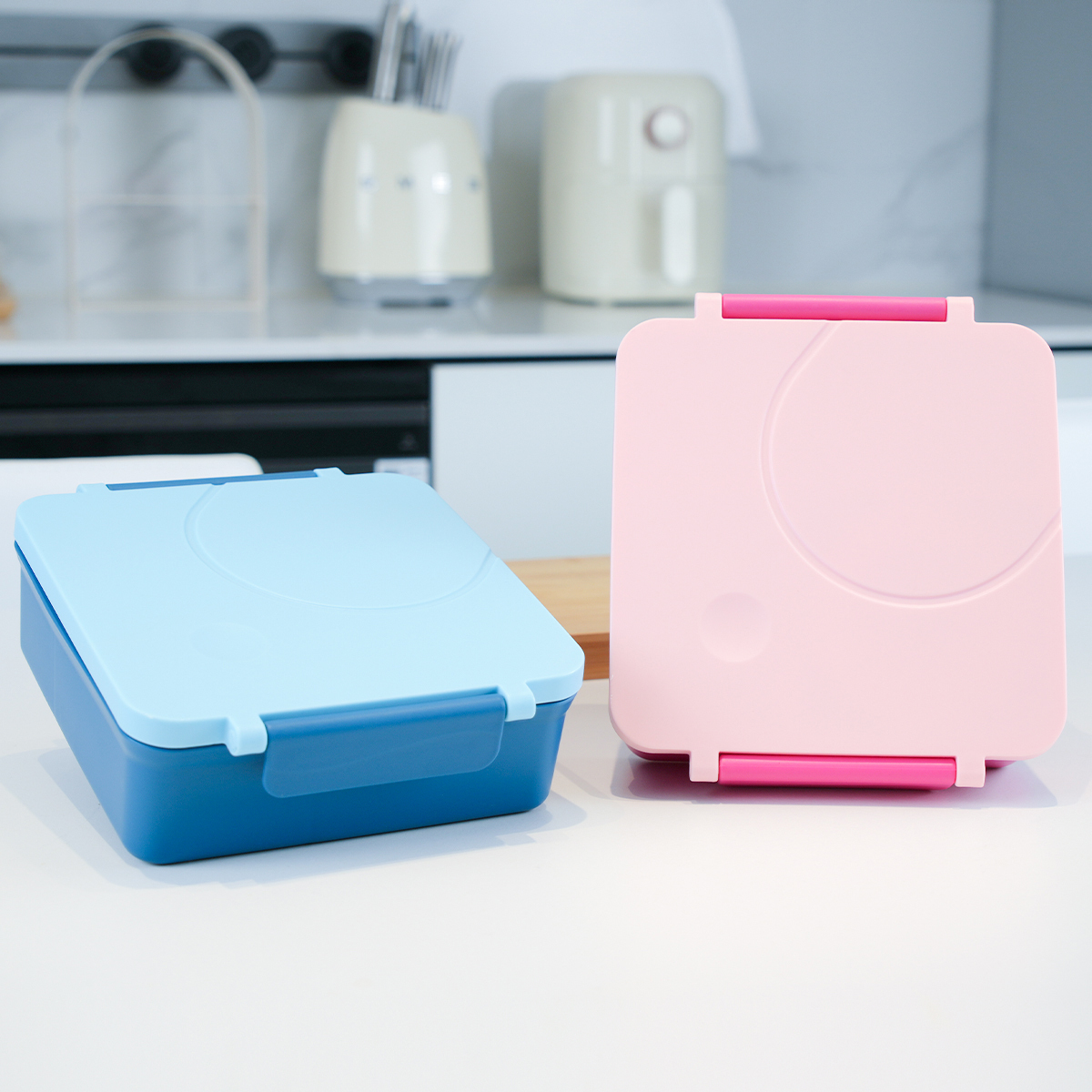 Three Compartment Bento Lunch Box with Cutlery 2