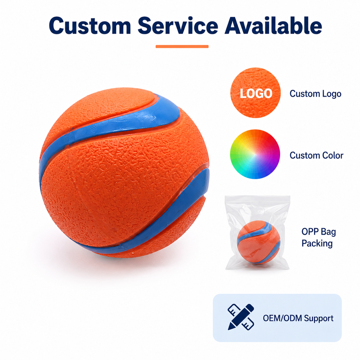 Price Eco-Friendly Orange Rubber Pet Ball Durable Bounce 4