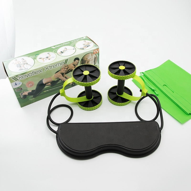AB Wheel Roller with Resistance Band