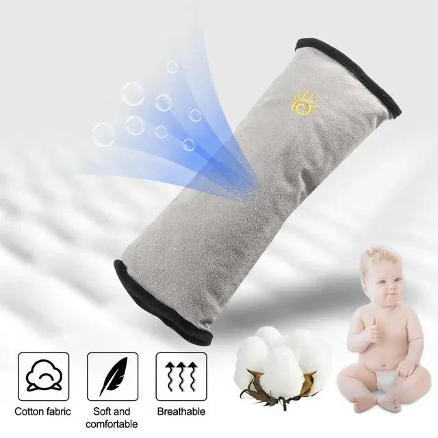 Kindersitz-Gurtpolster mit Plüschbezug 4