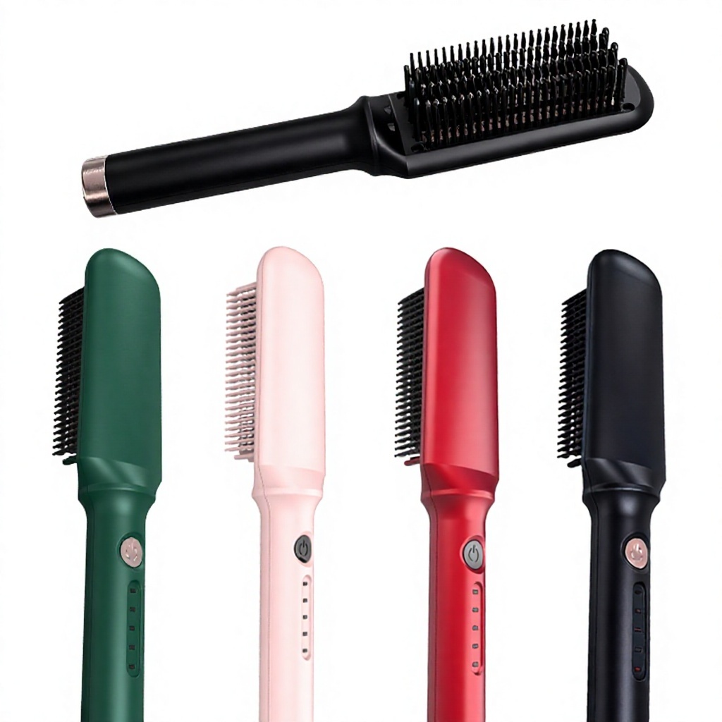 Hair Straightener Brush Comb Curler Salon Wet Dry 2