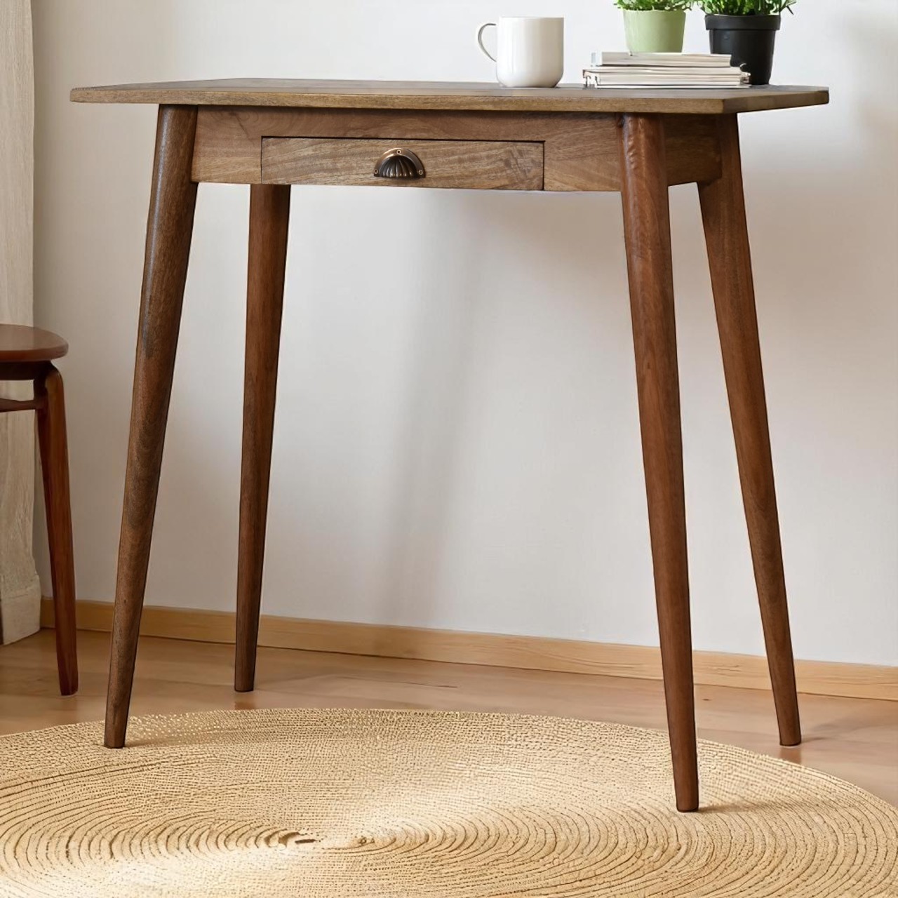Solid Wood Mini Nordic Style Writing Desk 1