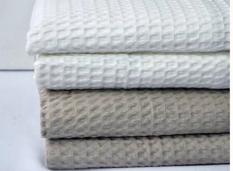 Solid Terry Waffle Cotton Blanket 2