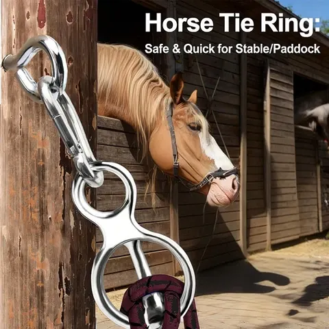 Stainless Steel Horse Tie Ring