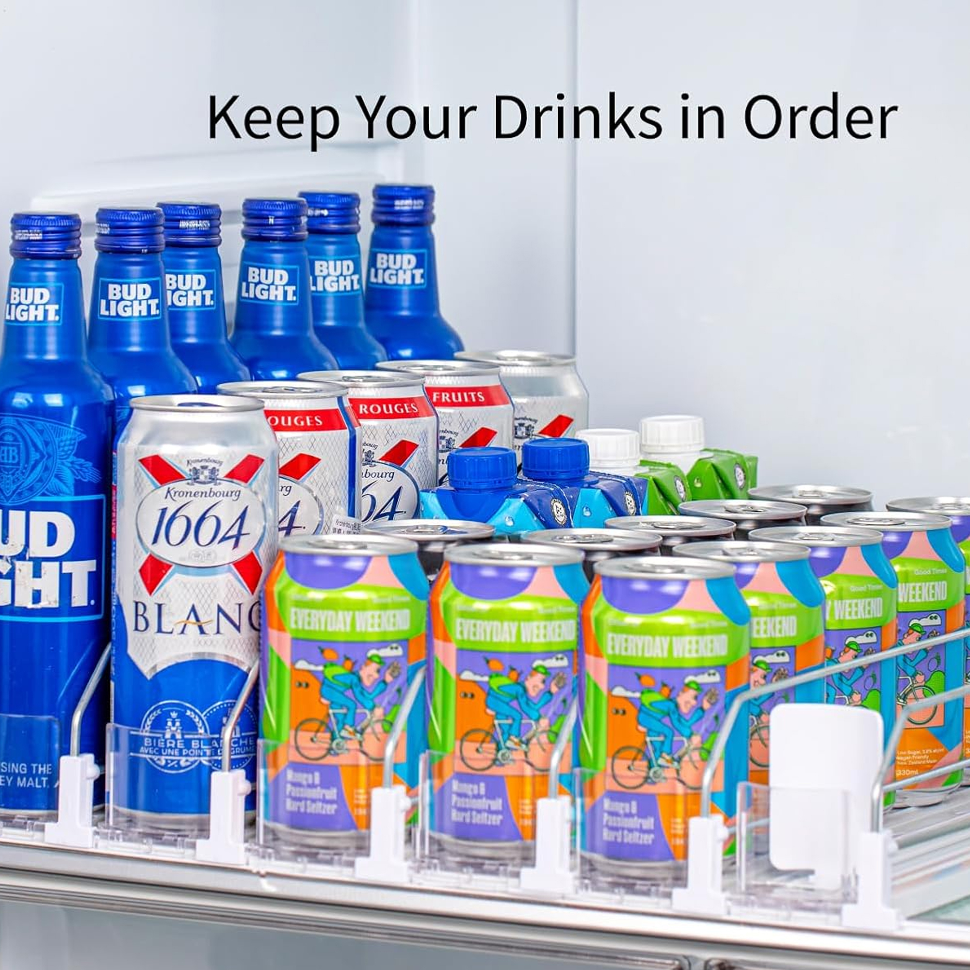 Supermarket Adjustable Pusher Glide Self-Pushing Soda Can Drink 3