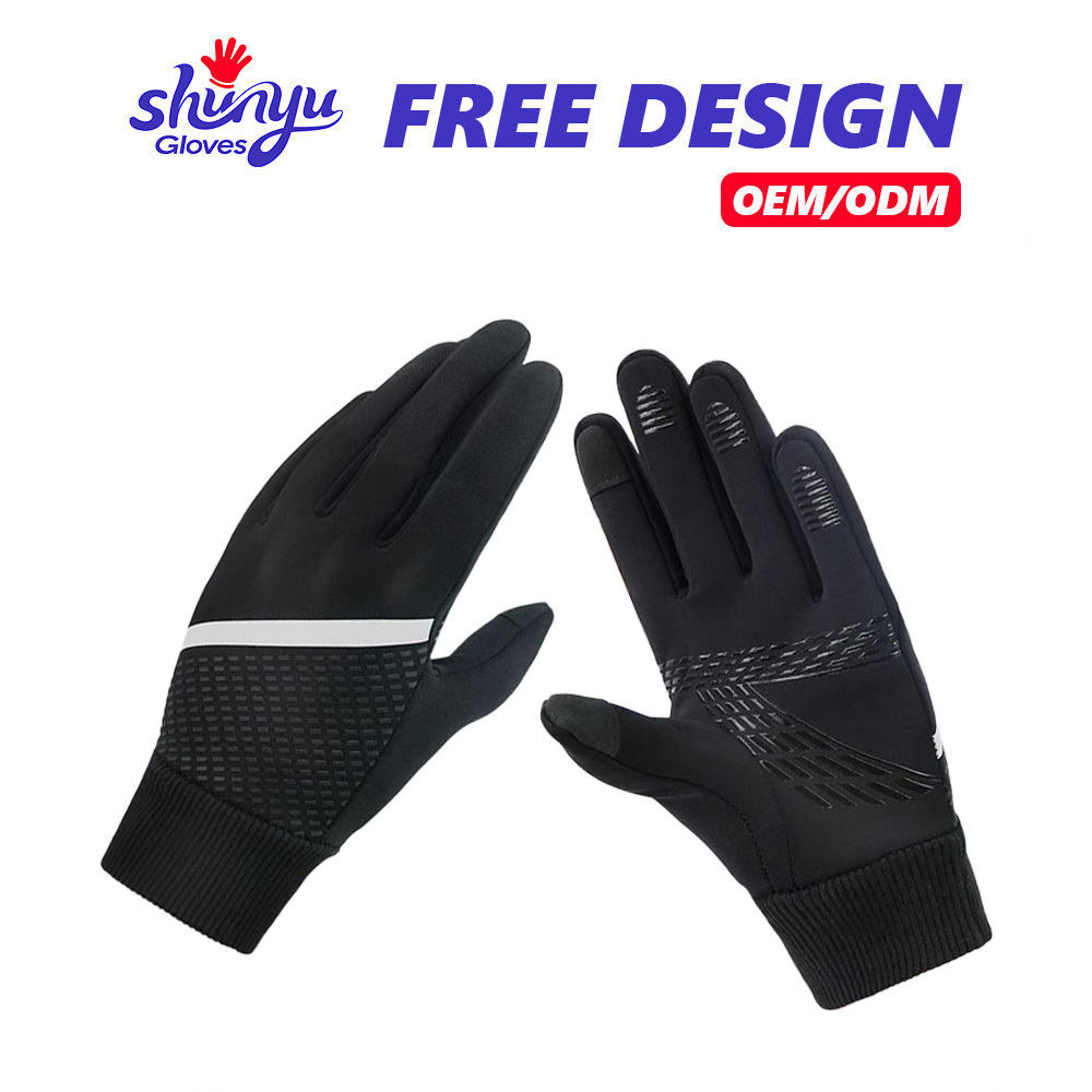 Full Finger Polyester Touchscreen Anti Slip Windproof Waterproof