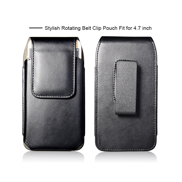Klassische PU-Handytasche mit drehbarem Gürtelclip 2