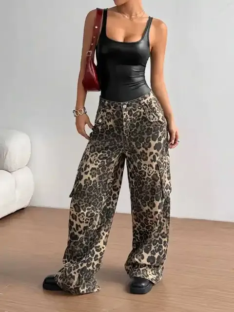 Faux Leather Bodysuit Tank Top 3