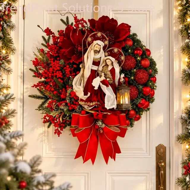 Weihnachtstürkranz 4