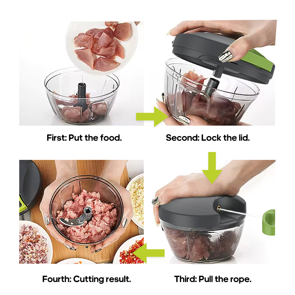 Manual Hand Crank Vegetable Chopper 3