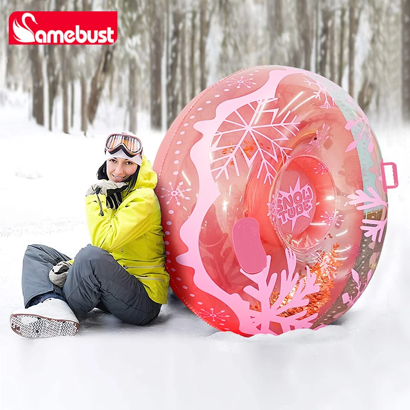 Camebust 36'' Hochleistungs-Schneeschlauch-Schlitten Aufblasbarer Outdoor-Wintersport-Schlitten für Alle Altersgruppen 4