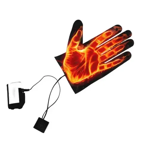 1 Stück USB-beheizte Handschuhe Winter Warme Fünf-Finger-Handschuhe Heizpad