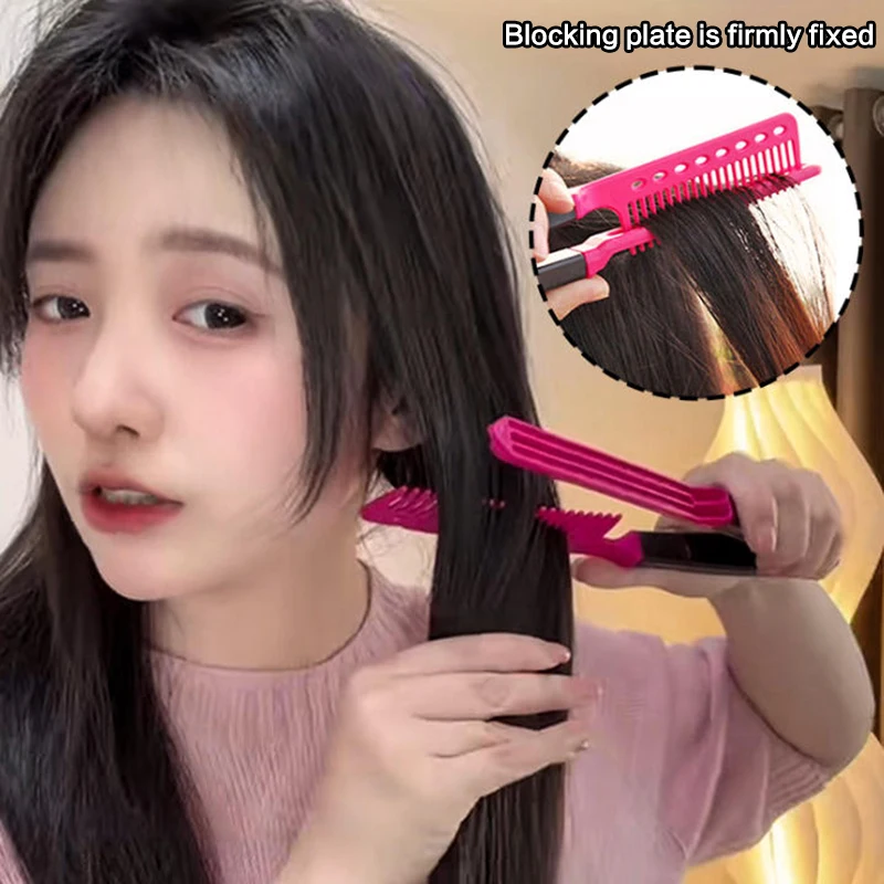 V Typ Haarglätter Pinsel DIY Friseur Werkzeug Kämme 4