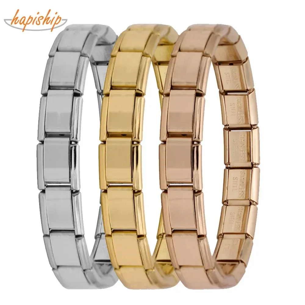 CAIOOCHE Italian Starter Charm Bracelet Link Silver Stainless