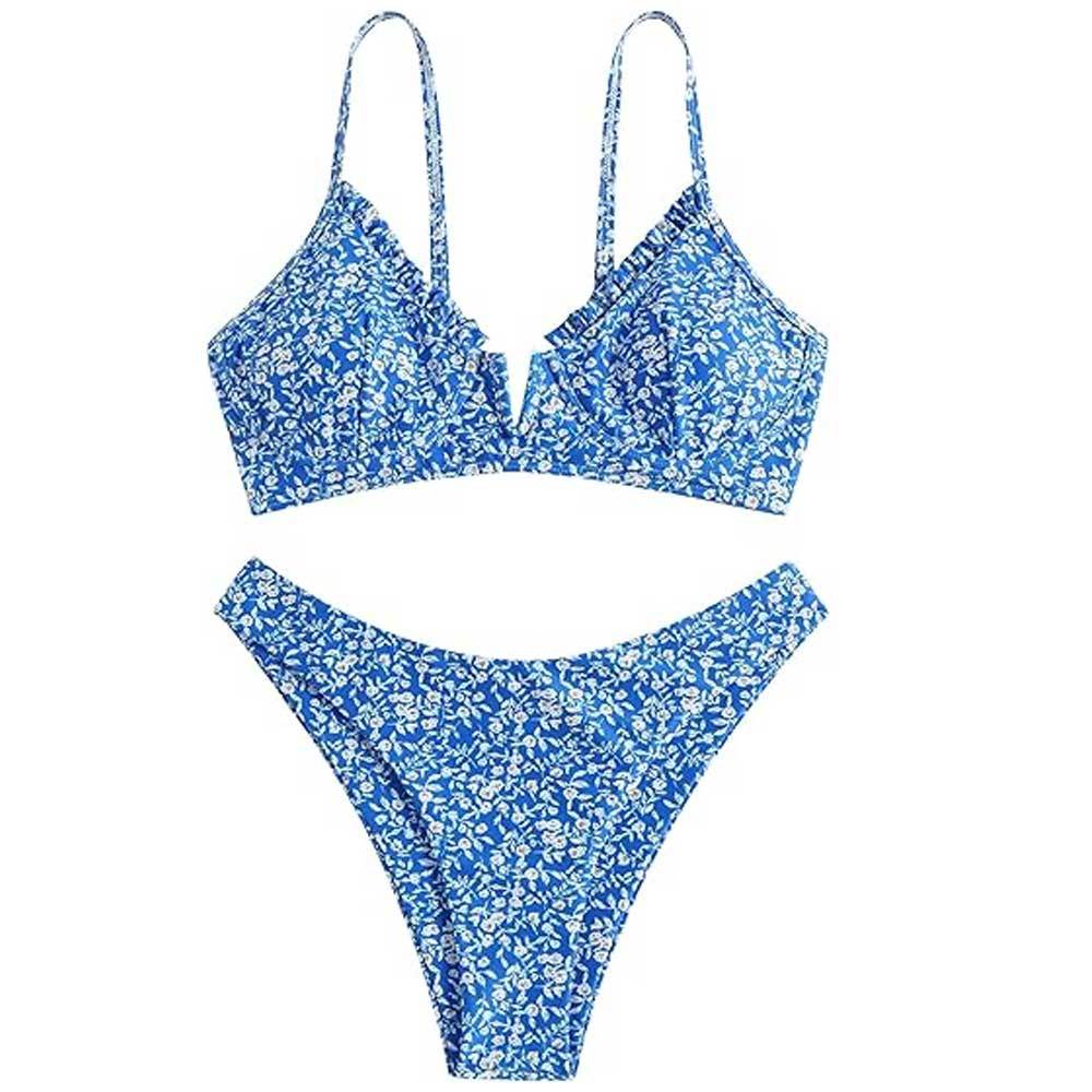 Nahtloses High-Rise Sport-Bikini-Set