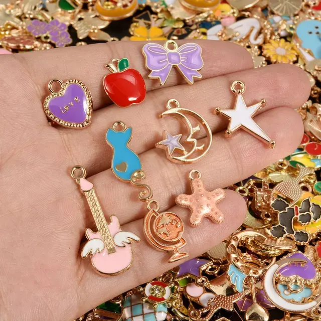 Enamel Charms Mix, 30 to 100 Pieces 2