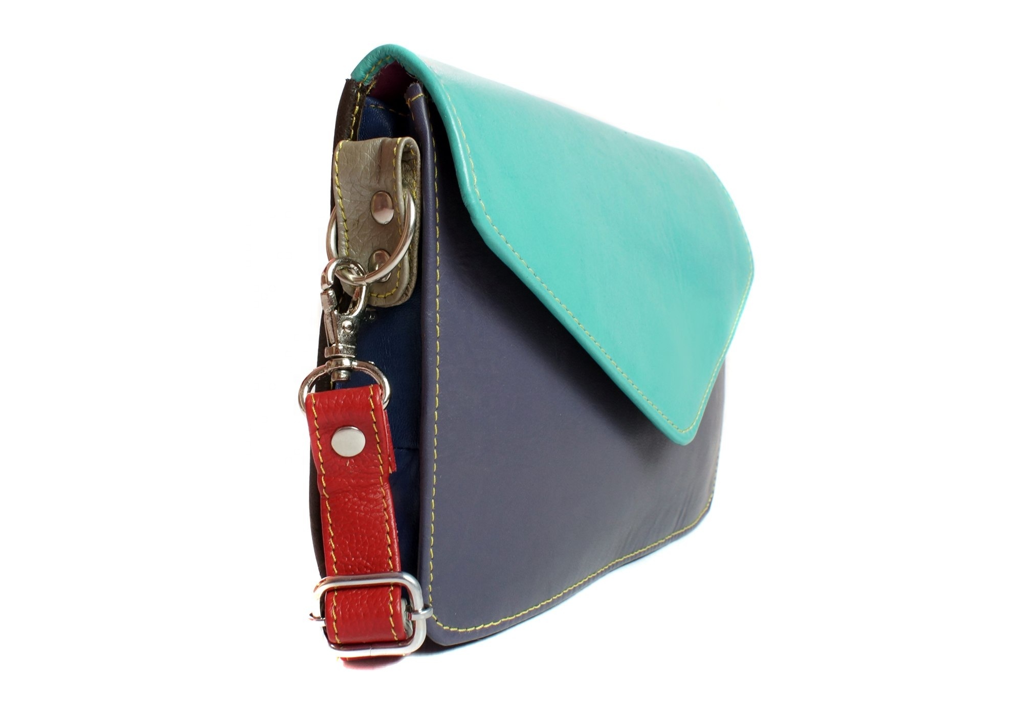 Genuine Leather Mini Crossbody Bag Multicolor 3