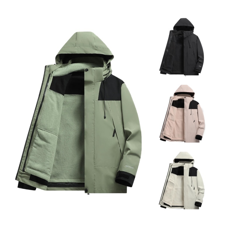 Unisex Multi-Pocket Windproof Commuter Fleece
