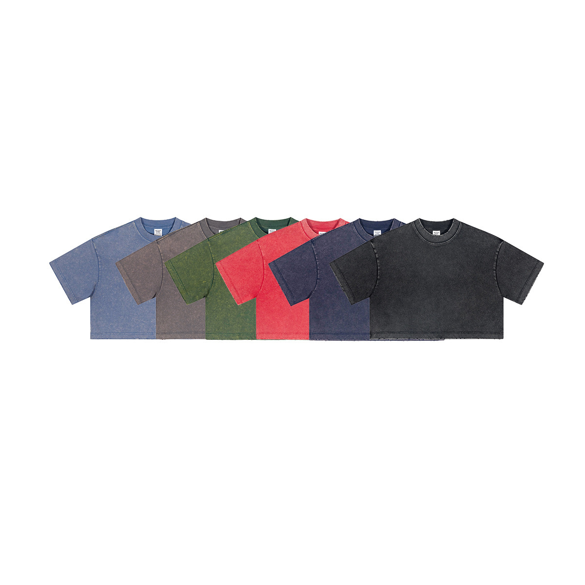 Vintage Damen Crop-Top Acid Wash 230gsm 3