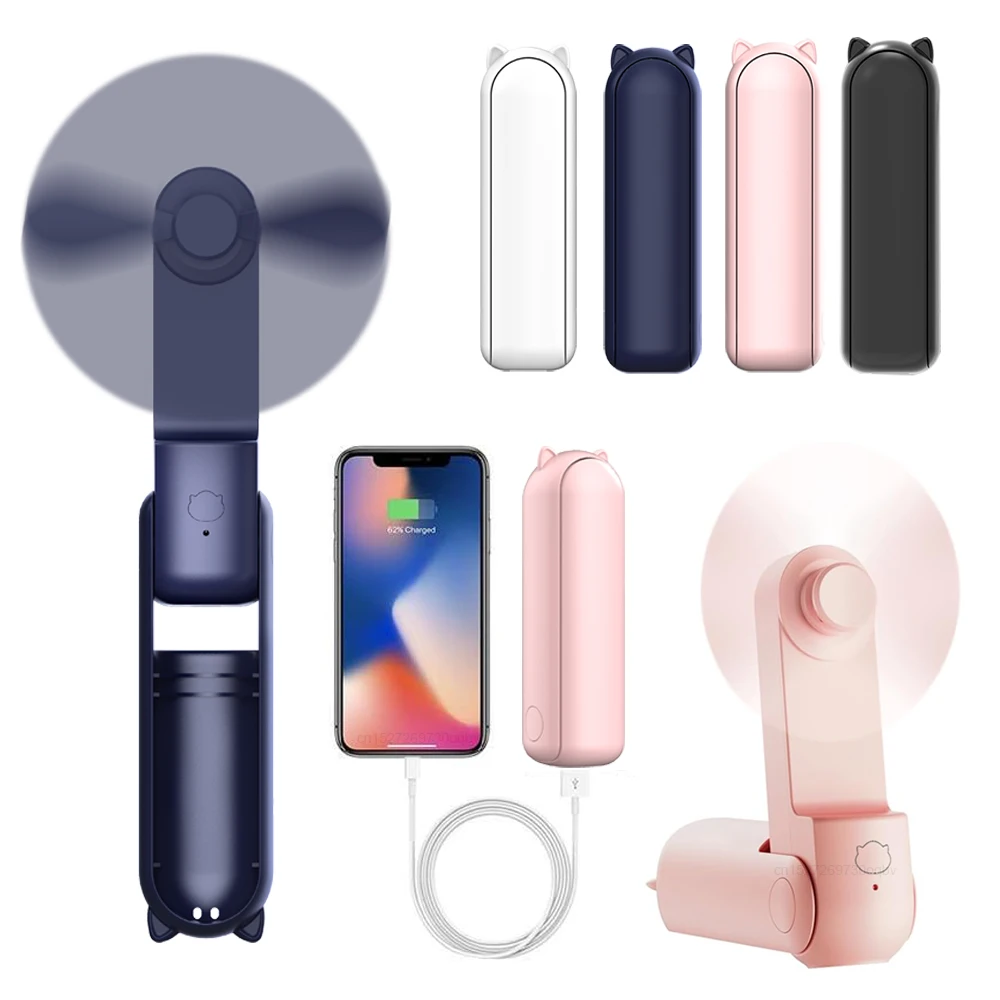 Tragbarer Mini-Handl Üfter Kleiner Taschen Lüfter USB Wiederauf