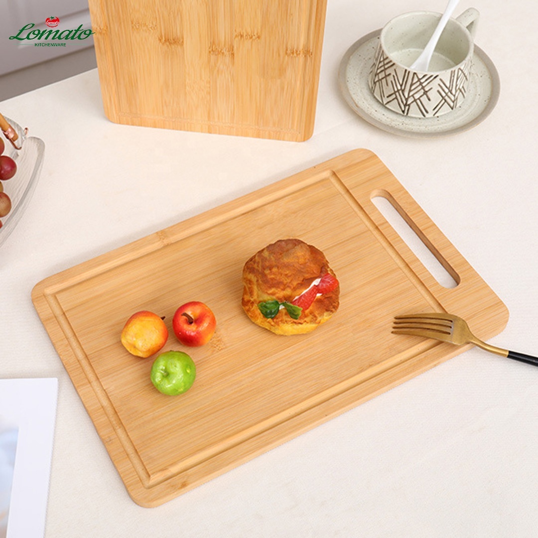 Solid Wood 3-Piece Cutting Board Set with Handle 4