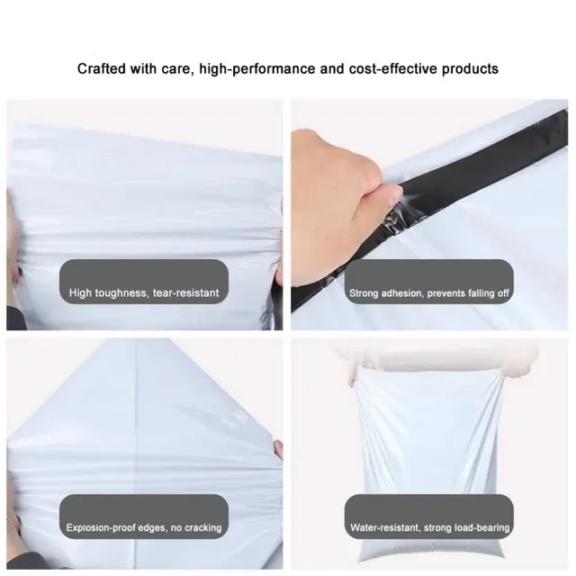 Grey-White Self-Adhesive Plastic Shipping Bags 4