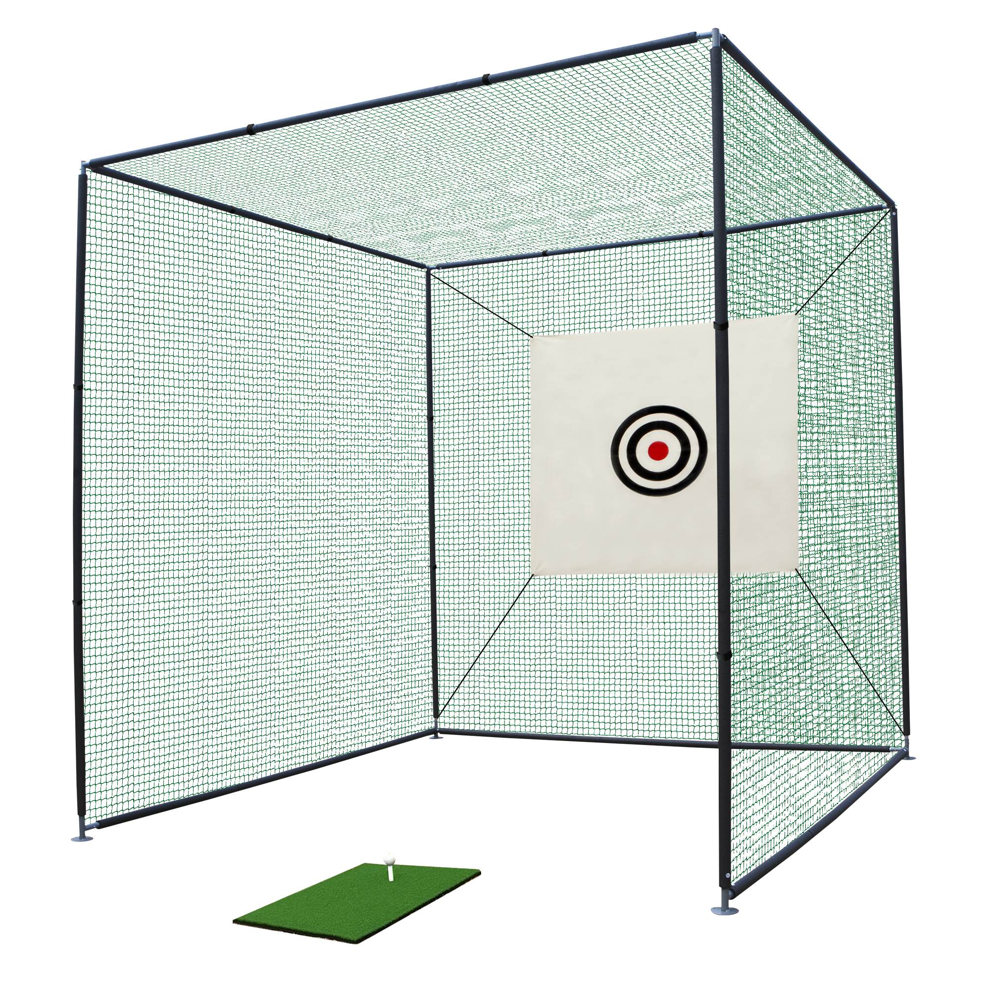 10X10X10FT Golf Practice Net Cage With Metal Frame