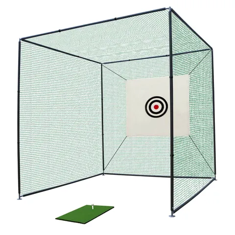 10X10X10FT Golf Practice Net Cage With Metal Frame