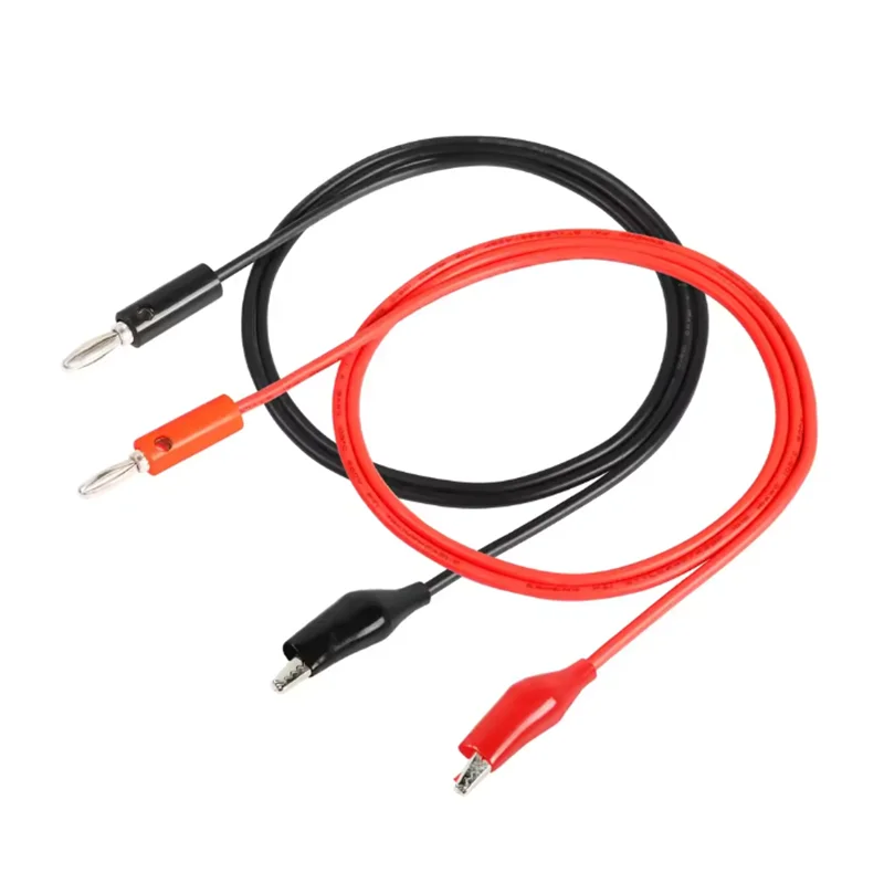 1M Krokodilklemme zu Bananenstecker Testkabel Anschlusskabel Doppeltester Sonde 2
