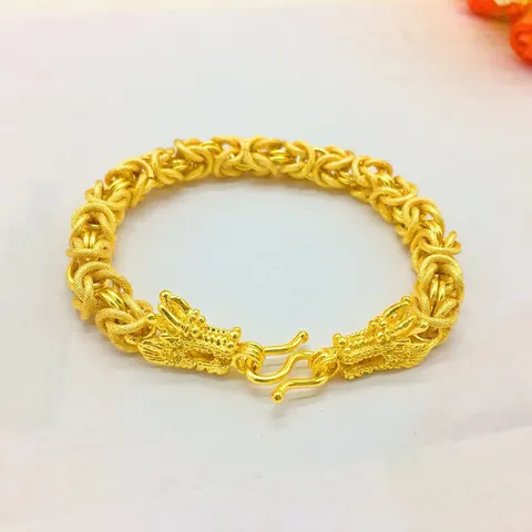Gold Bracelet for men Plated 24K Simulation Jewelry