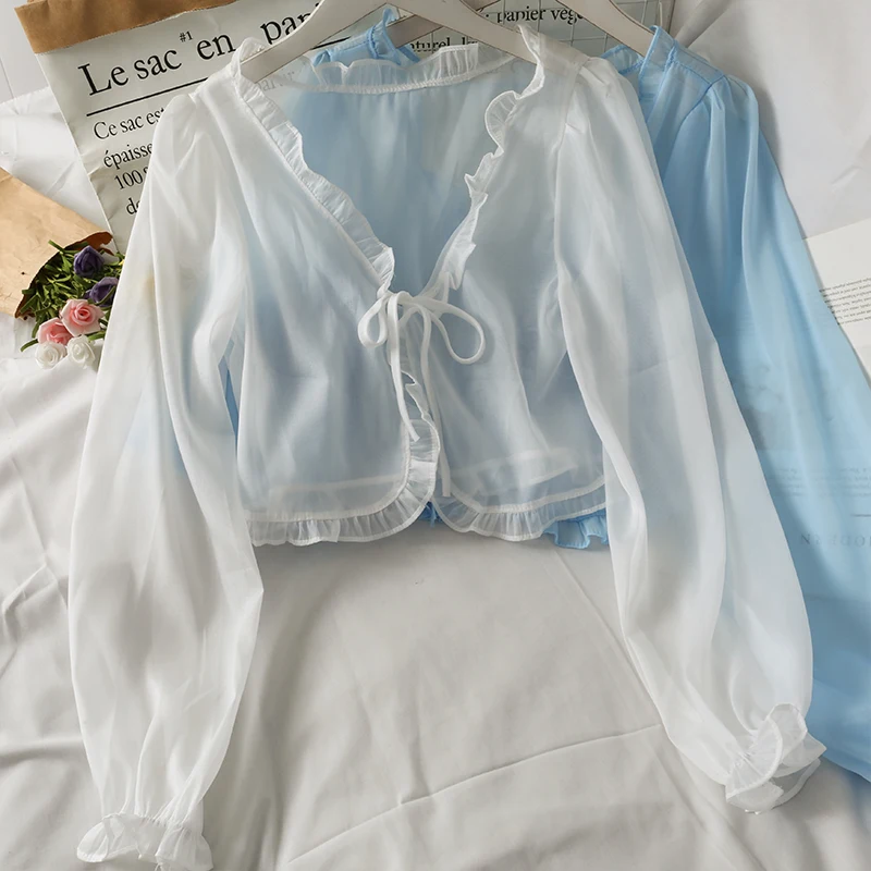 Frauen Dünne Mantel Casual Spitze Bogen Sommer Sonnenschutz 2