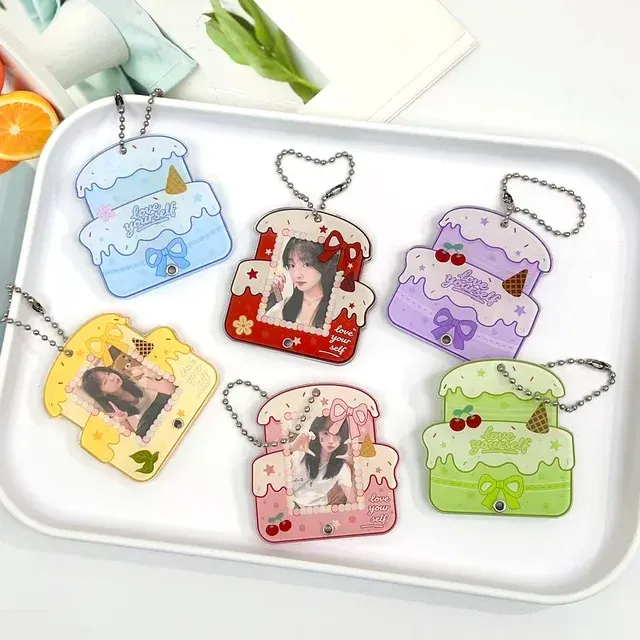 Acrylic Card Holder Keychain 1