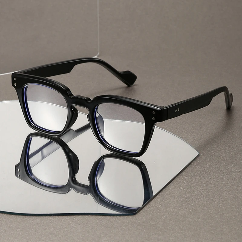 Square Vintage Blue Light Filter Glasses Frame