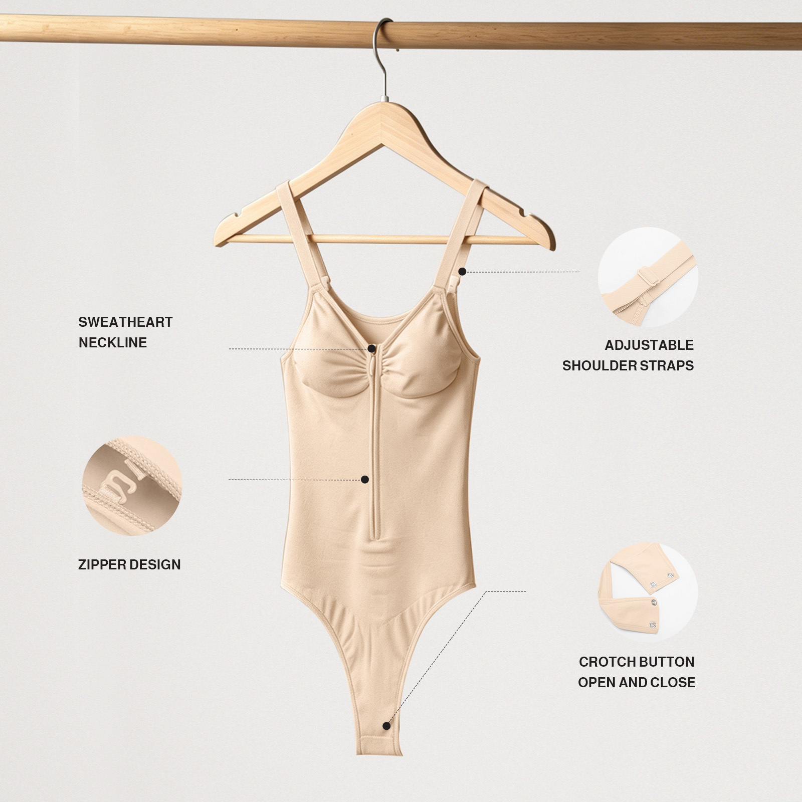 Plus Size Sleeveless Shapewear Bodysuit for Women 3