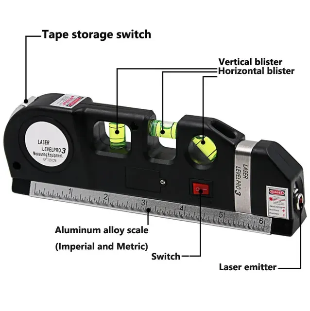 Multifunktionaler Aluminium Laser Level Pro 4