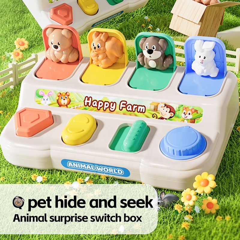 Pop-up Animal Cat Hide and Seek Box 3