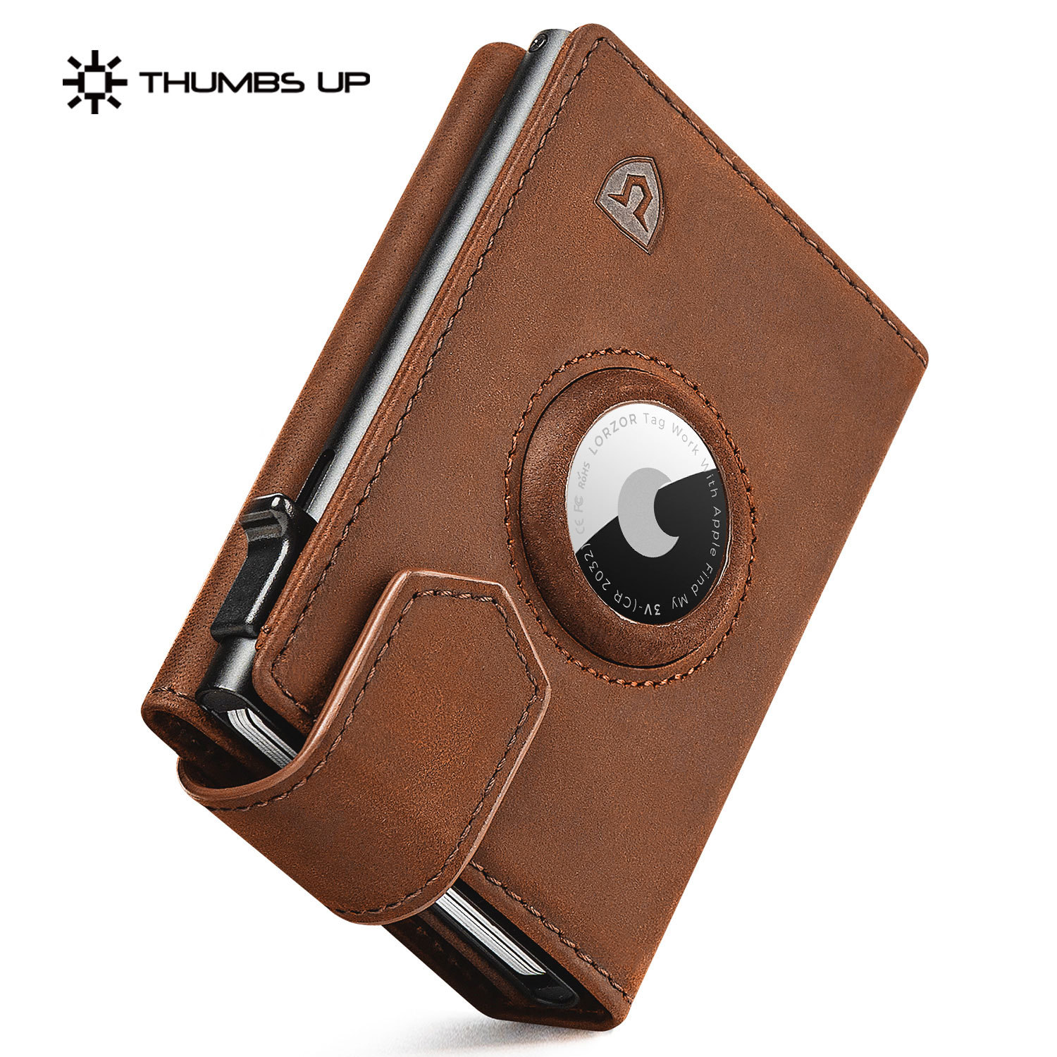 THUMBS-UP Fashion Credit Card Holder RFID Blocking Leather